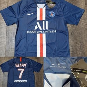 Kylian Mbappe Paris Saint Germain Men’s Blue Soccer / Football Jersey – Nike – L